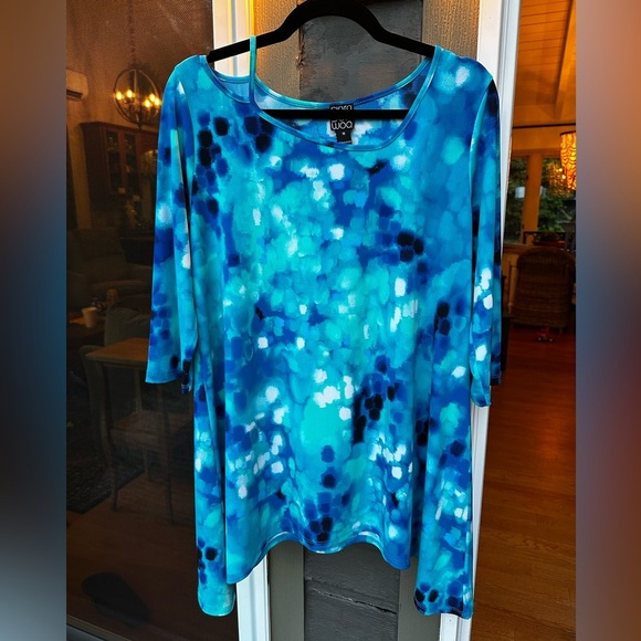 CLARA SUNWOO Women’s Blue Ocean Coastal Top Size Medium - Picture 1 of 4